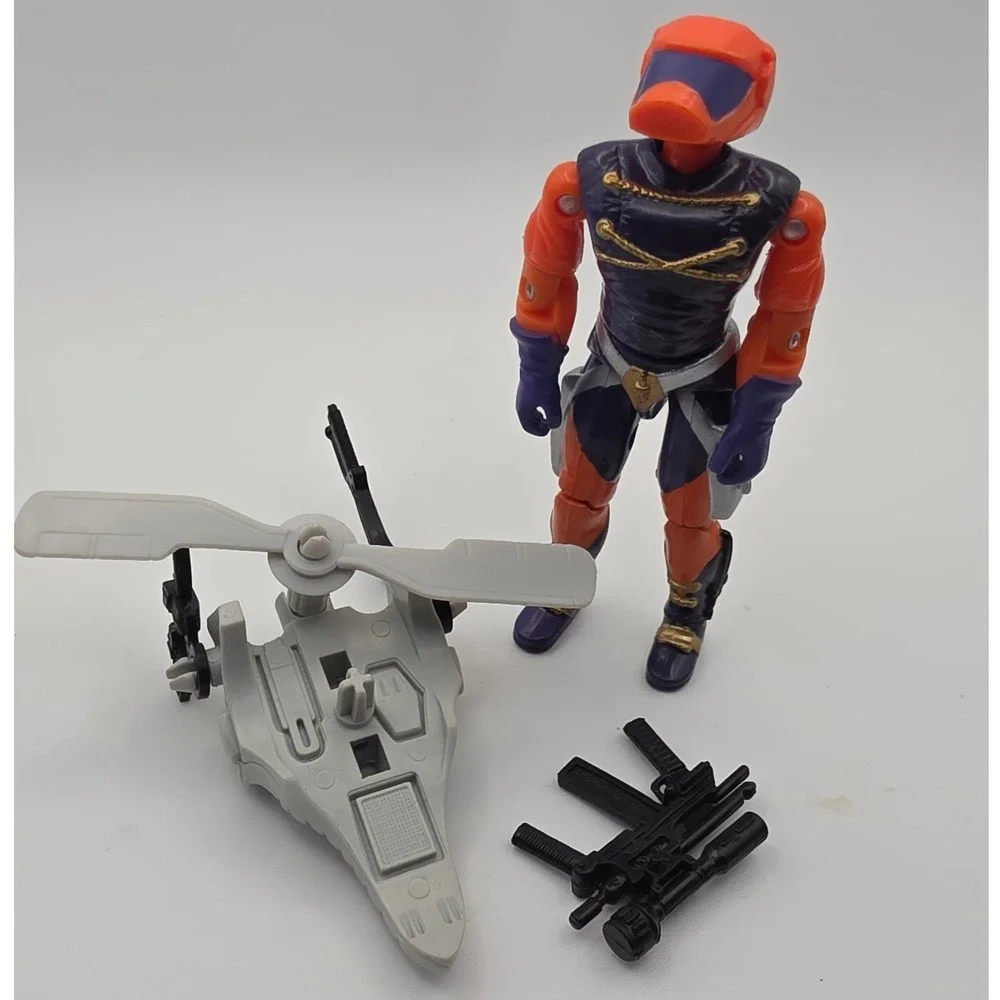 Hasbro G.I. Joe Action Figure 3.75in Orange Purple Fair 1989 Annihilator Toy